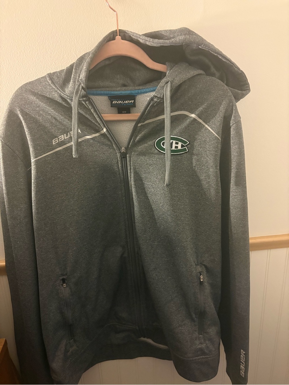 Montreal Canadiens Bauer Team Men’s Medium Full-Zip Performance Hoodie